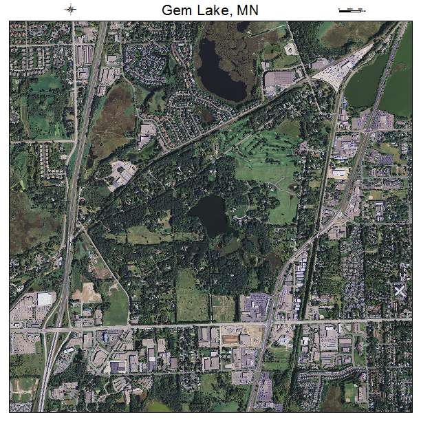 Gem Lake, MN air photo map