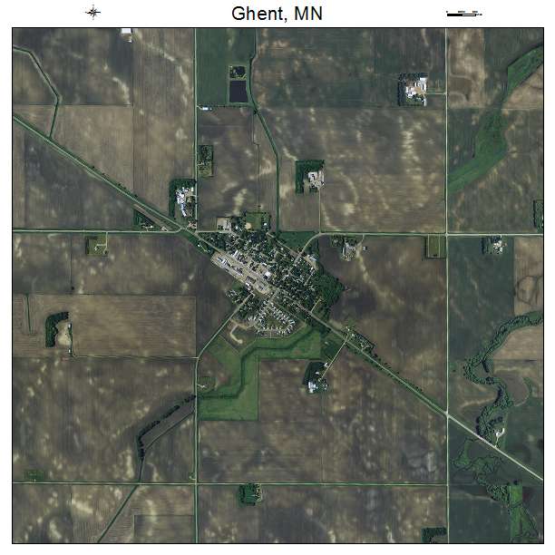 Ghent, MN air photo map