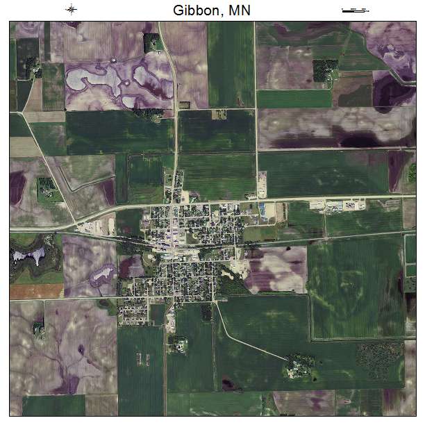 Gibbon, MN air photo map