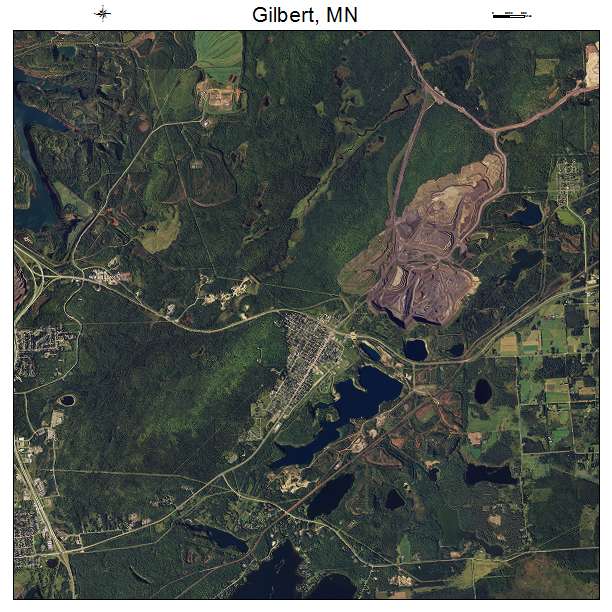 Gilbert, MN air photo map