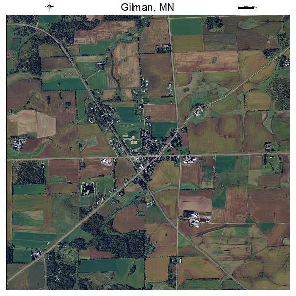 Gilman, MN air photo map
