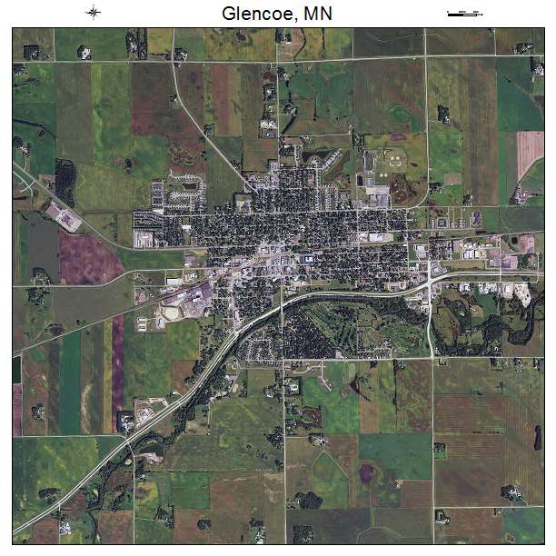 Glencoe, MN air photo map