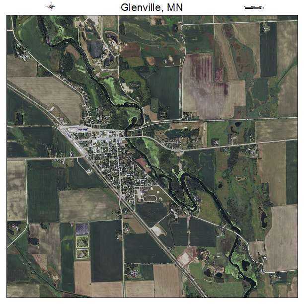 Glenville, MN air photo map