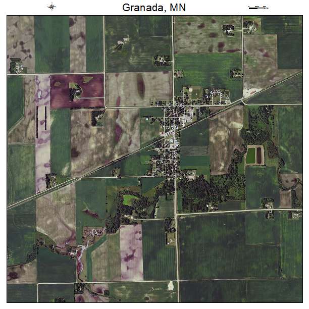 Granada, MN air photo map