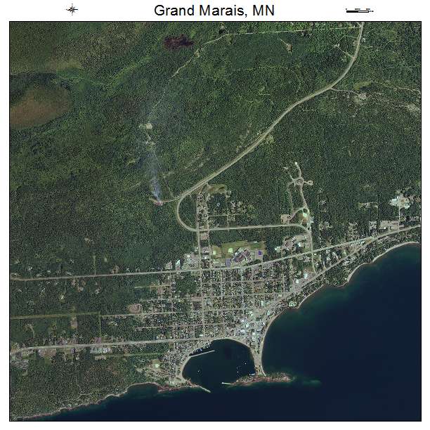 Grand Marais, MN air photo map