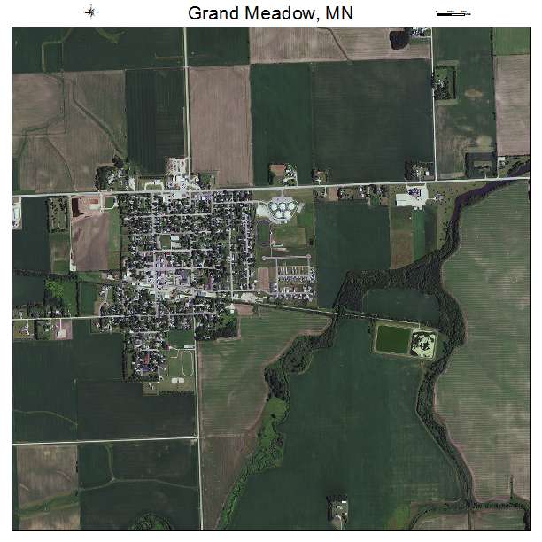 Grand Meadow, MN air photo map
