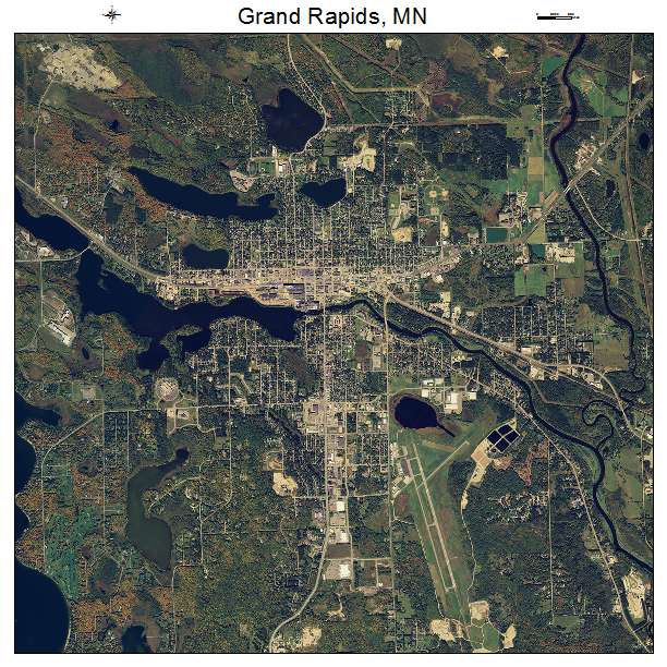 Grand Rapids, MN air photo map