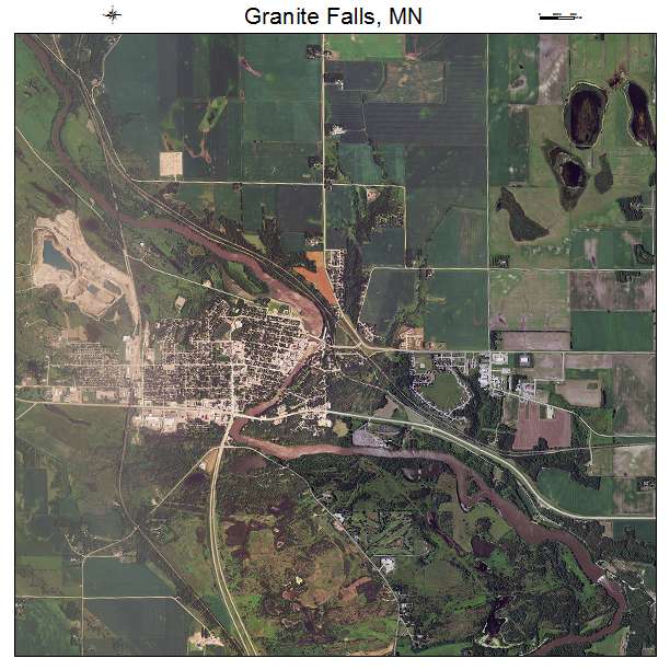 Granite Falls, MN air photo map