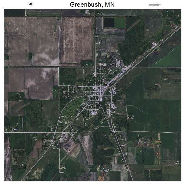 Greenbush, MN air photo map