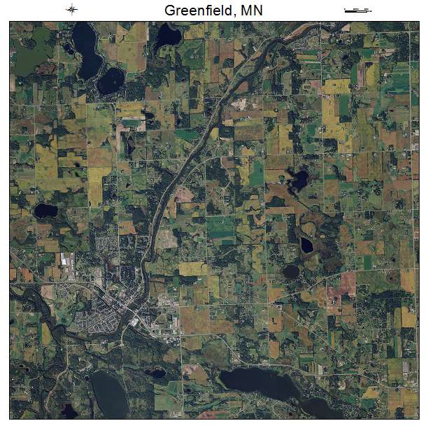 Greenfield, MN air photo map