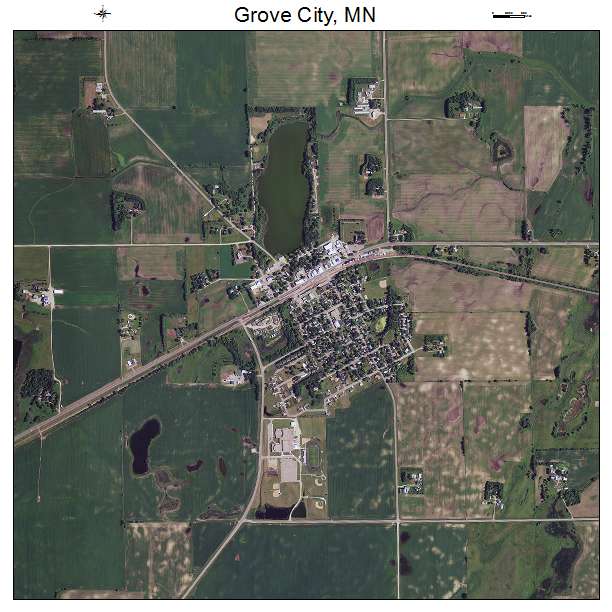 Grove City, MN air photo map