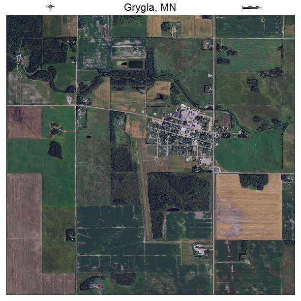 Grygla, MN air photo map
