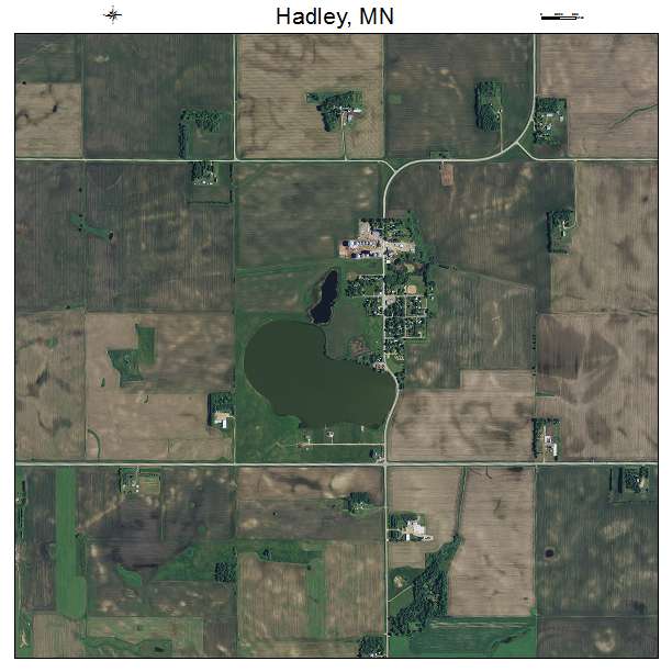 Hadley, MN air photo map
