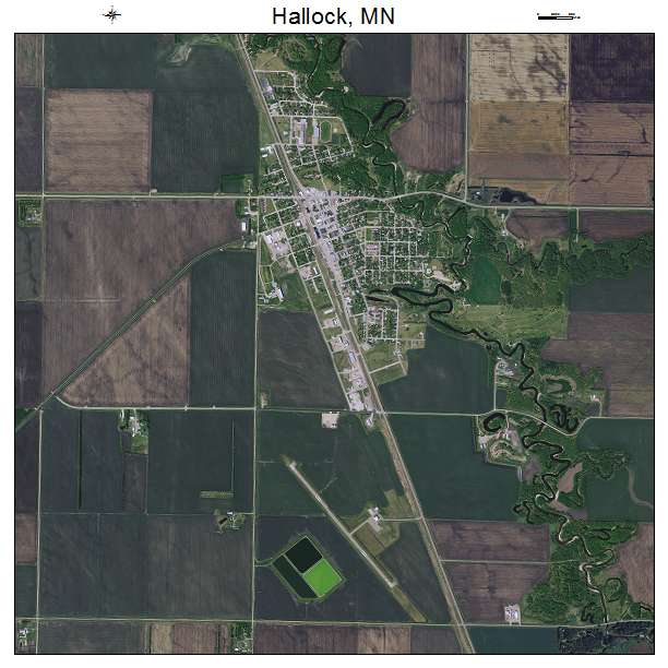Hallock, MN air photo map