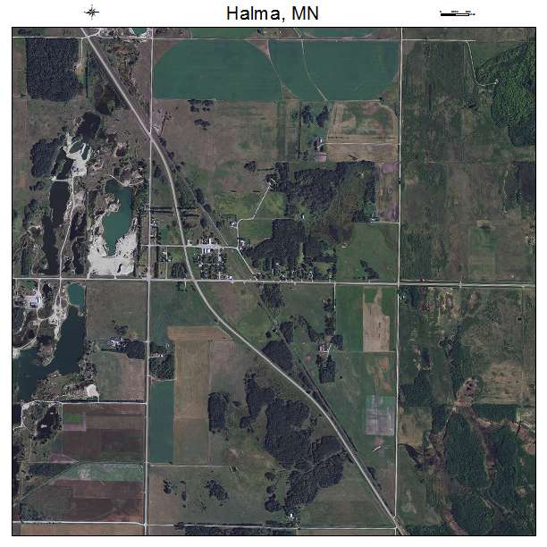 Halma, MN air photo map