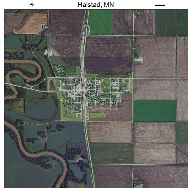 Halstad, MN air photo map