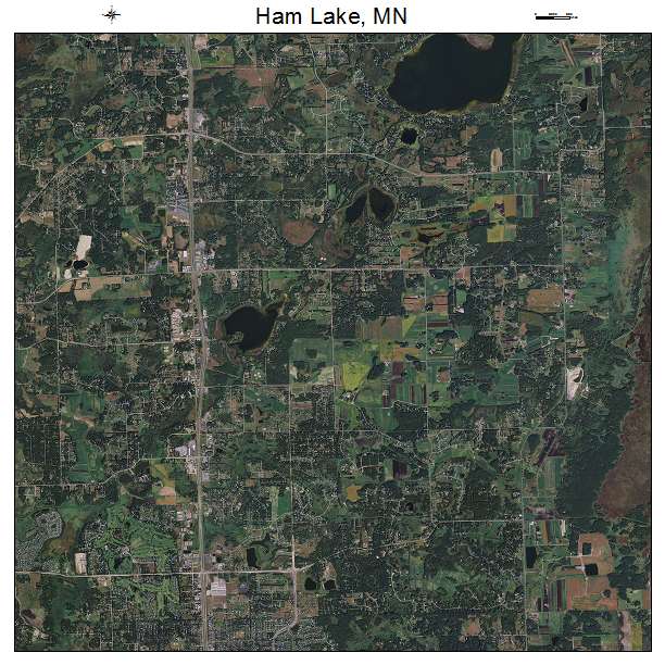 Ham Lake, MN air photo map