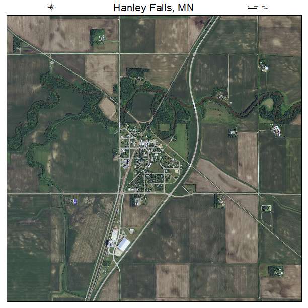 Hanley Falls, MN air photo map