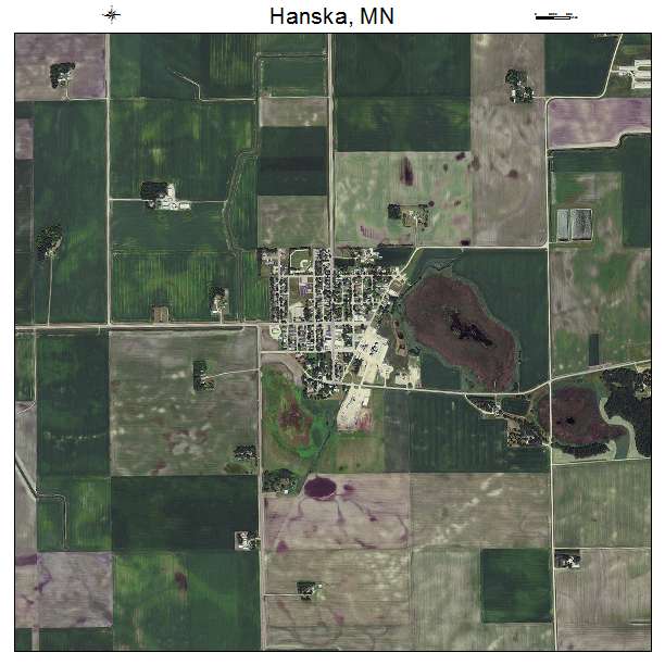 Hanska, MN air photo map