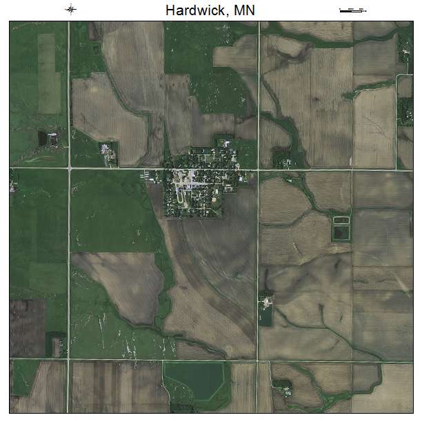 Hardwick, MN air photo map