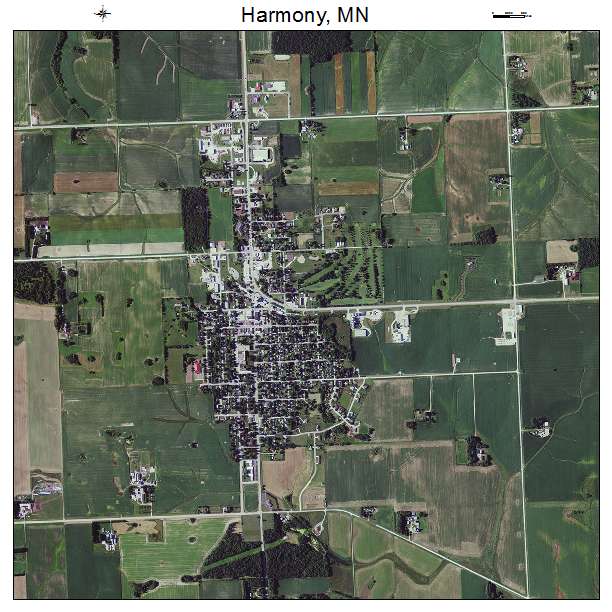 Harmony, MN air photo map