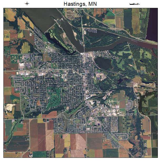 Hastings, MN air photo map