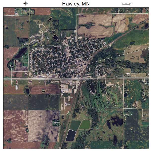 Hawley, MN air photo map