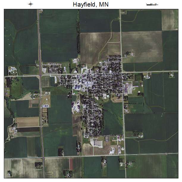 Hayfield, MN air photo map