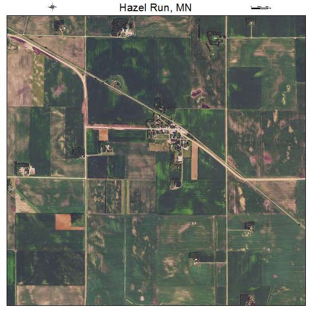 Hazel Run, MN air photo map