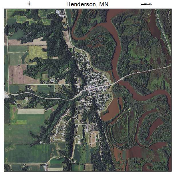 Henderson, MN air photo map