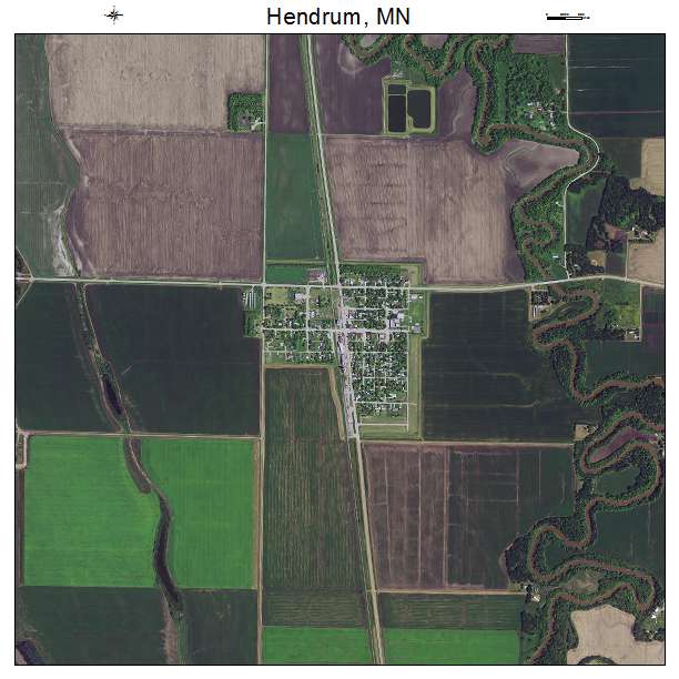 Hendrum, MN air photo map