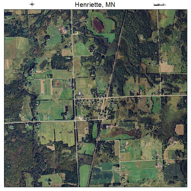 Henriette, MN air photo map