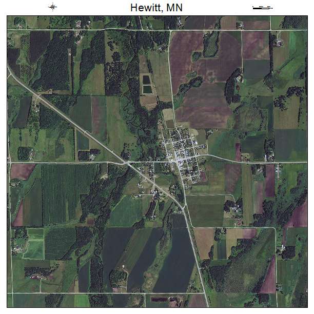 Hewitt, MN air photo map