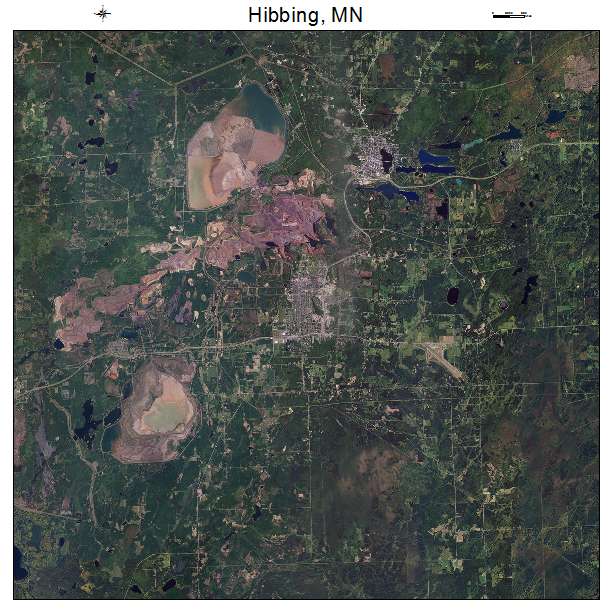 Hibbing, MN air photo map