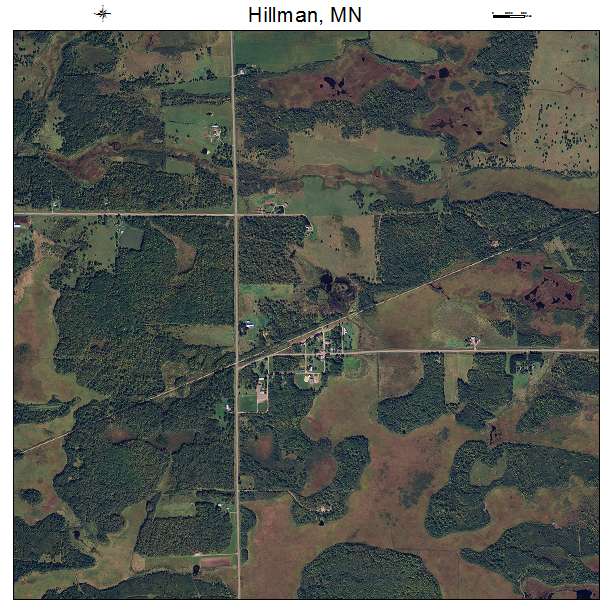 Hillman, MN air photo map
