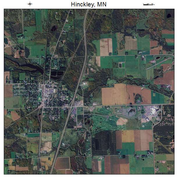 Hinckley, MN air photo map