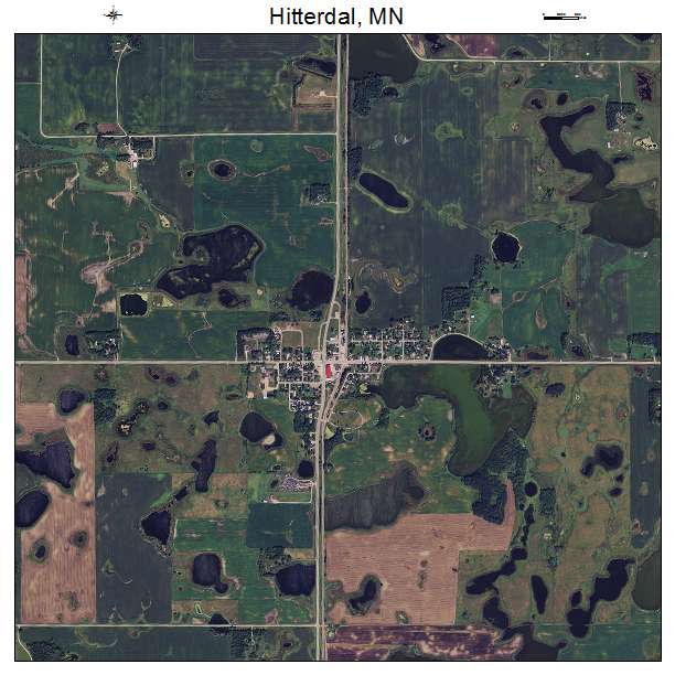 Hitterdal, MN air photo map