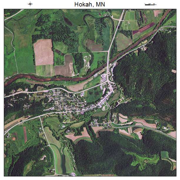 Hokah, MN air photo map