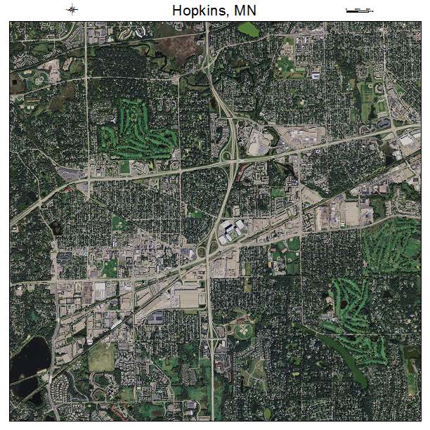 Hopkins, MN air photo map