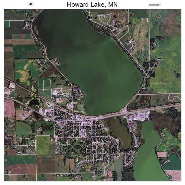 Howard Lake, MN air photo map