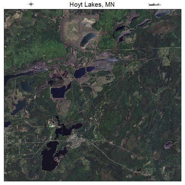 Hoyt Lakes, MN air photo map