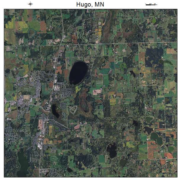 Hugo, MN air photo map