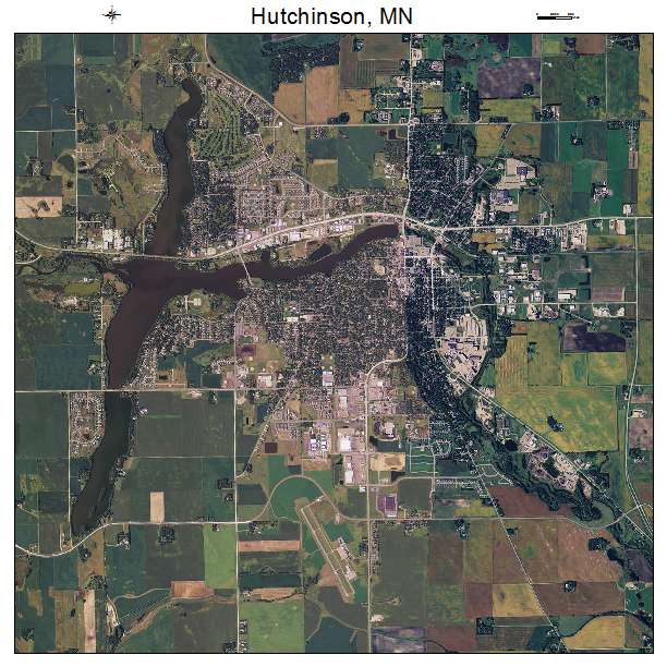 Hutchinson, MN air photo map
