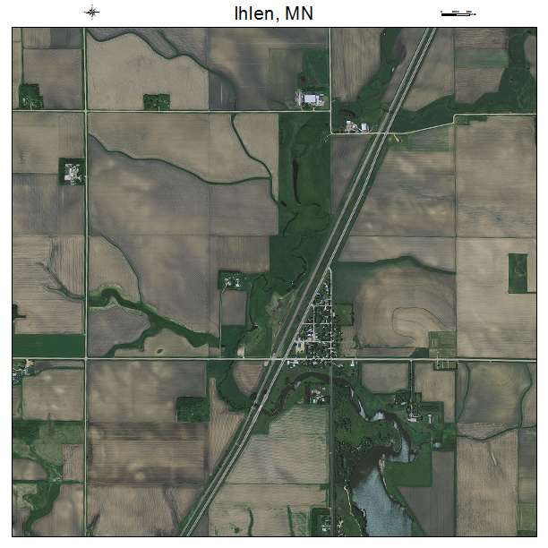 Ihlen, MN air photo map