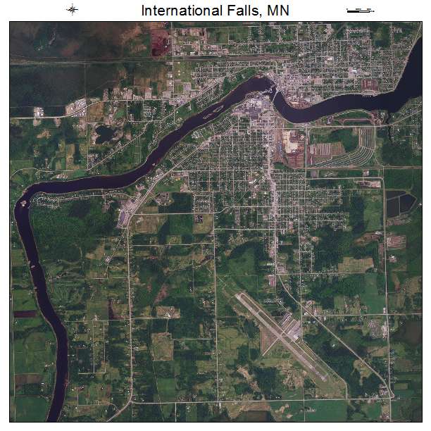 International Falls, MN air photo map