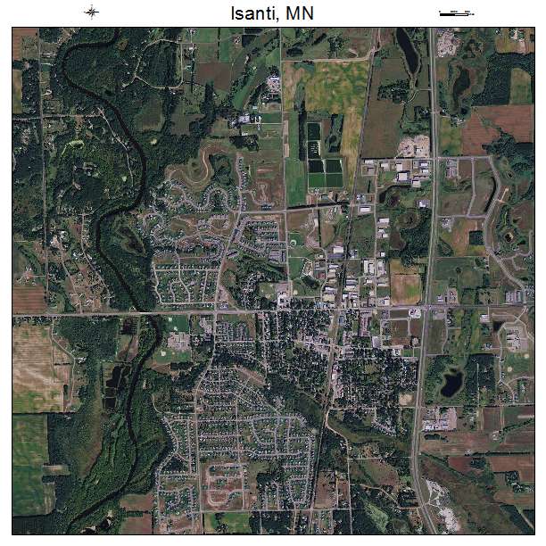 Isanti, MN air photo map