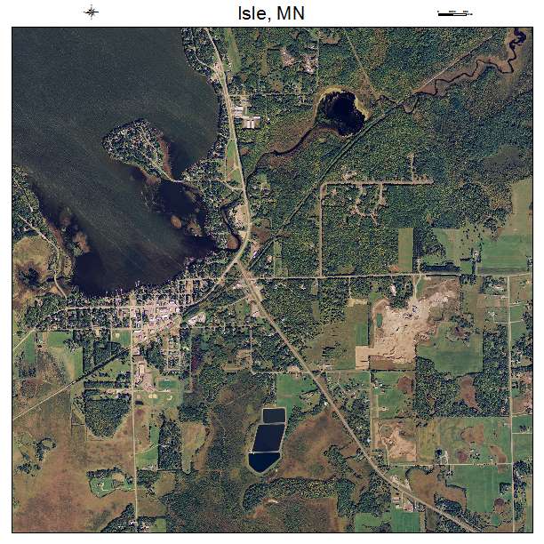 Isle, MN air photo map