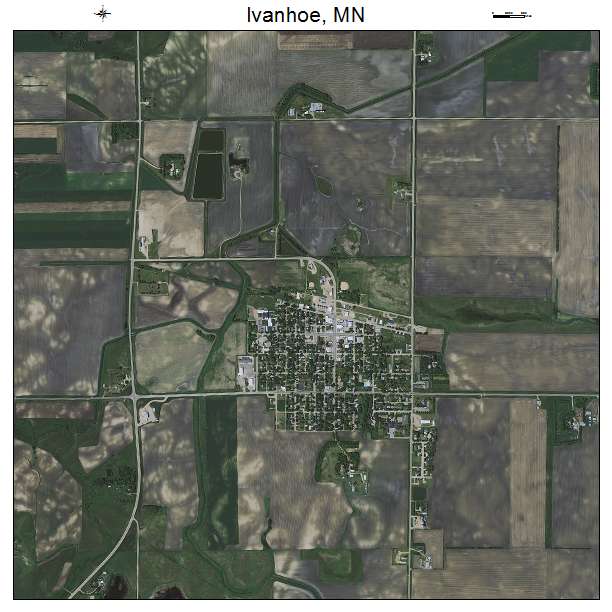 Ivanhoe, MN air photo map