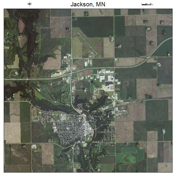 Jackson, MN air photo map