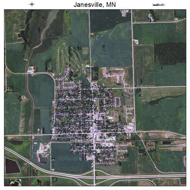 Janesville, MN air photo map